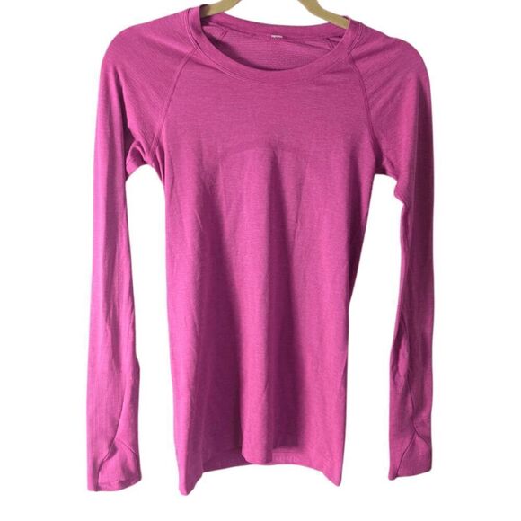 LULULEMON ATHLETICA Swiftly Tech Long Sleeve 2.0 In Paris Pink Size 4 - Picture 3 of 4